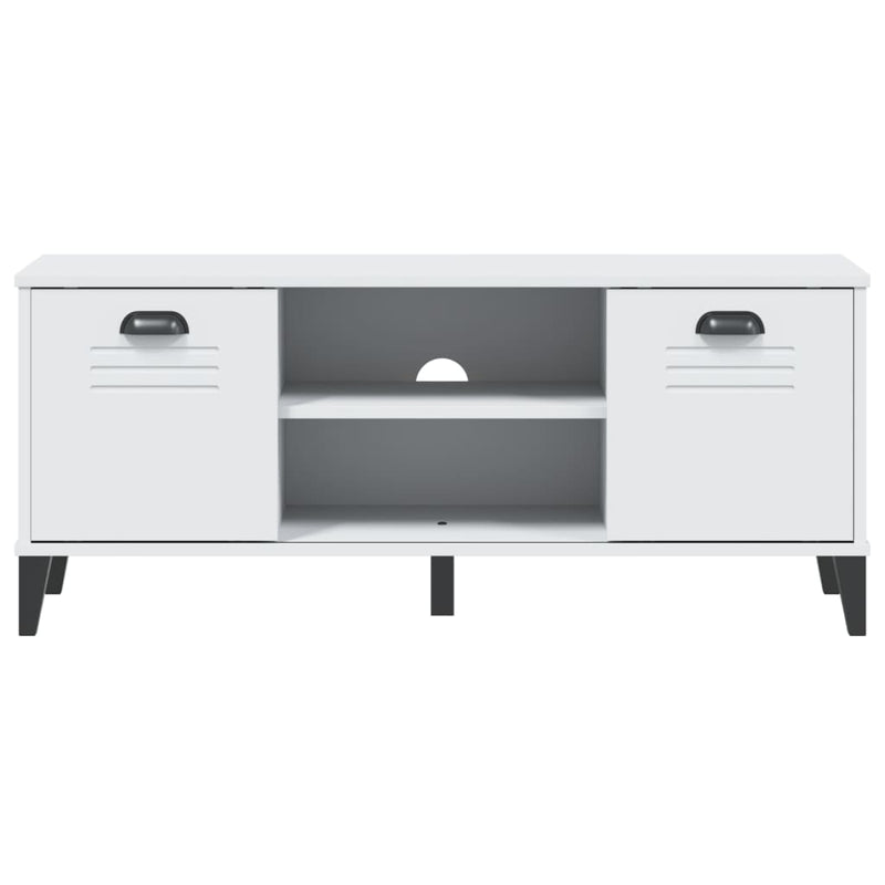 vidaXL Shoe Bench VIKEN White 106x35x45 cm Engineered Wood