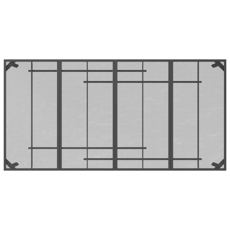 vidaXL 9 Piece Garden Dining Set Anthracite Metal Mesh