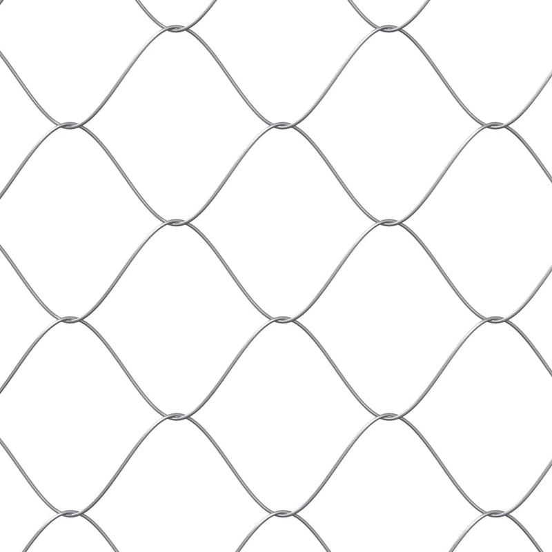 vidaXL Dog Cage with Door Grey 2x2x1.5 m Galvanised Steel
