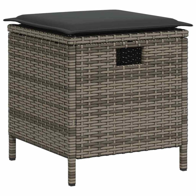 vidaXL 6 Piece Garden Sofa Set with Cushions L-shaped Grey Poly Rattan