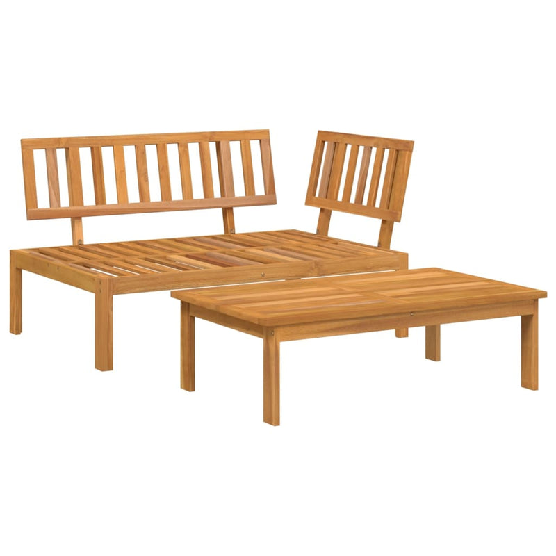 vidaXL Garden Pallet Sofa Set 2 Piece Solid Wood Acacia