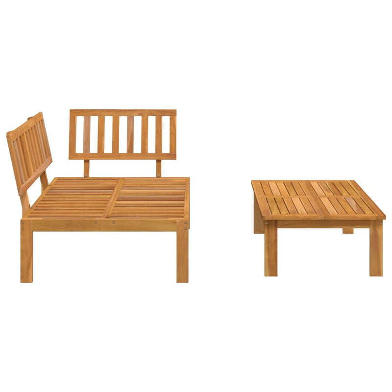vidaXL Garden Pallet Sofa Set 2 Piece Solid Wood Acacia