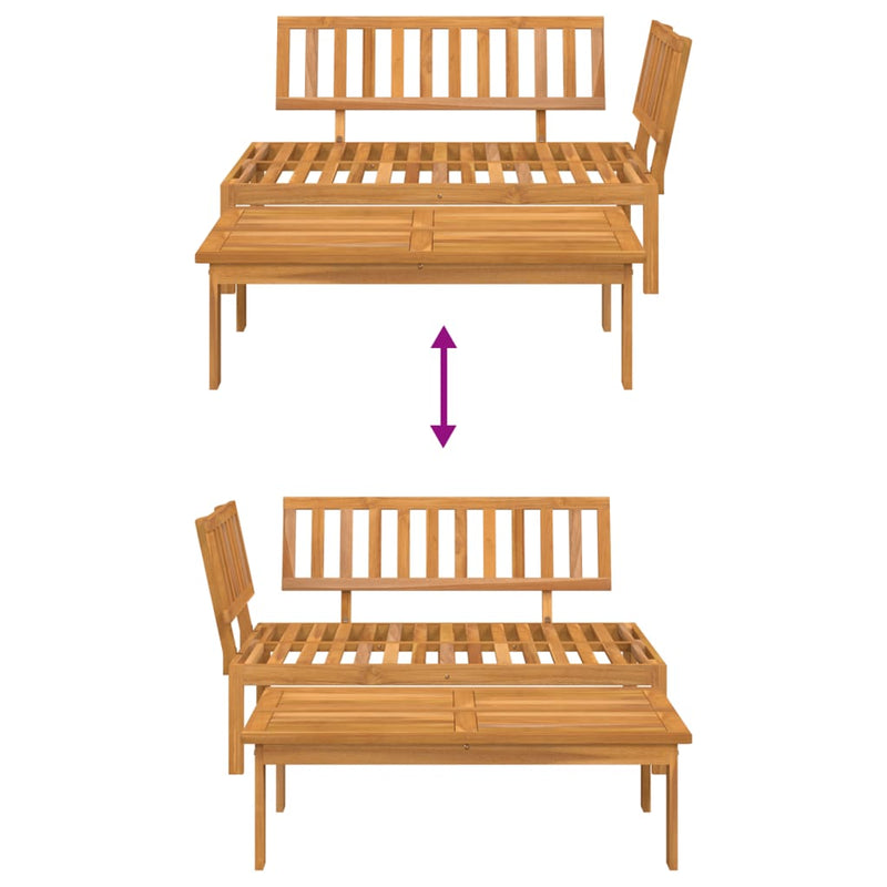 vidaXL Garden Pallet Sofa Set 2 Piece Solid Wood Acacia