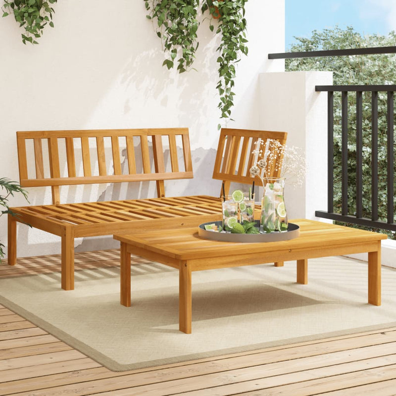 vidaXL Garden Pallet Sofa Set 2 Piece Solid Wood Acacia
