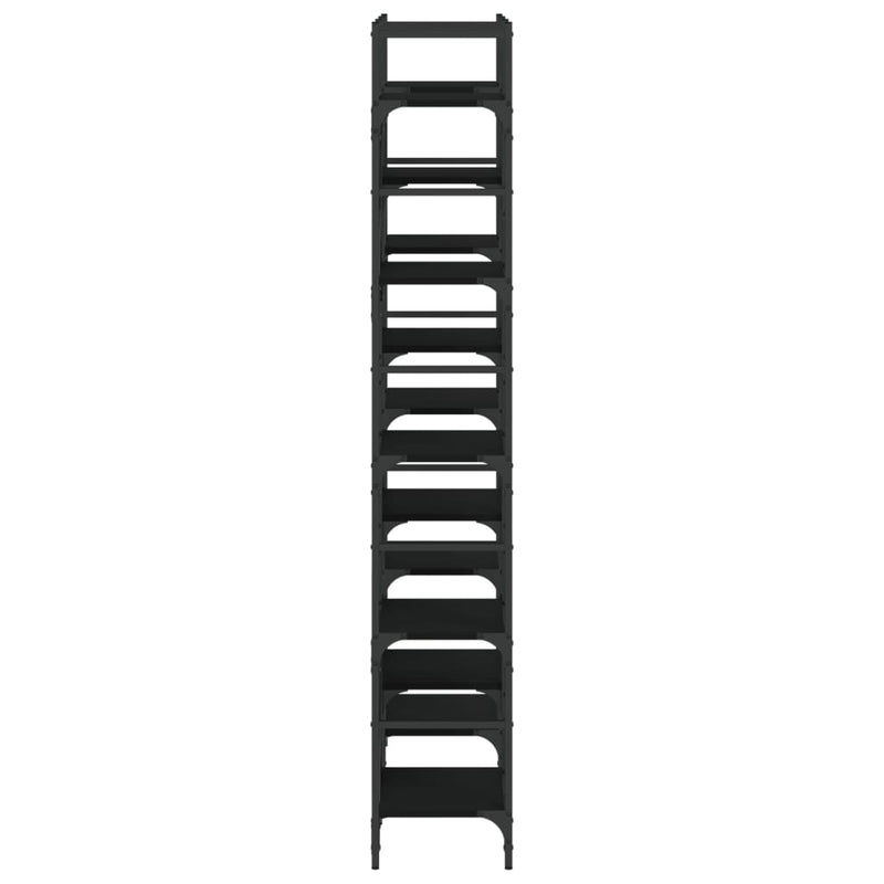 vidaXL Bookshelf Black 127.5x28.5x172.5 cm Engineered Wood