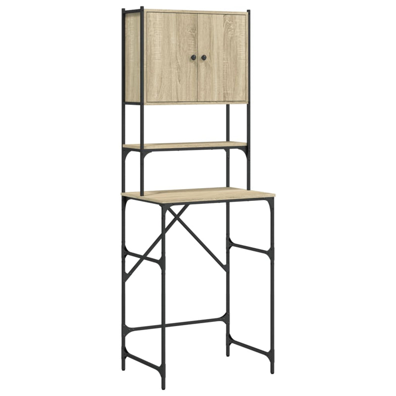 vidaXL Washing Machine Cabinet Sonoma Oak 68x48.5x194 cm Engineered Wood