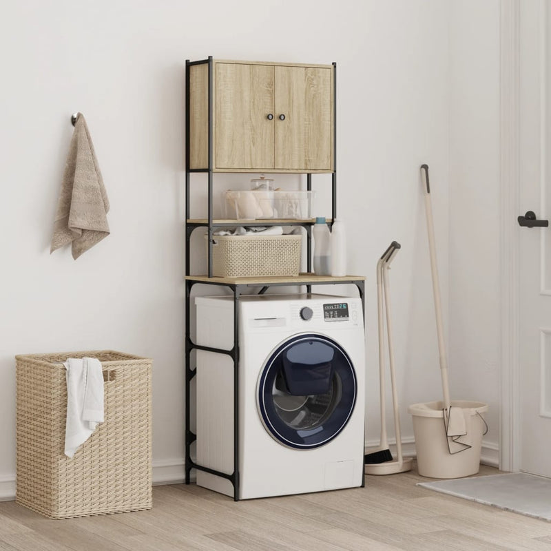 vidaXL Washing Machine Cabinet Sonoma Oak 68x48.5x194 cm Engineered Wood