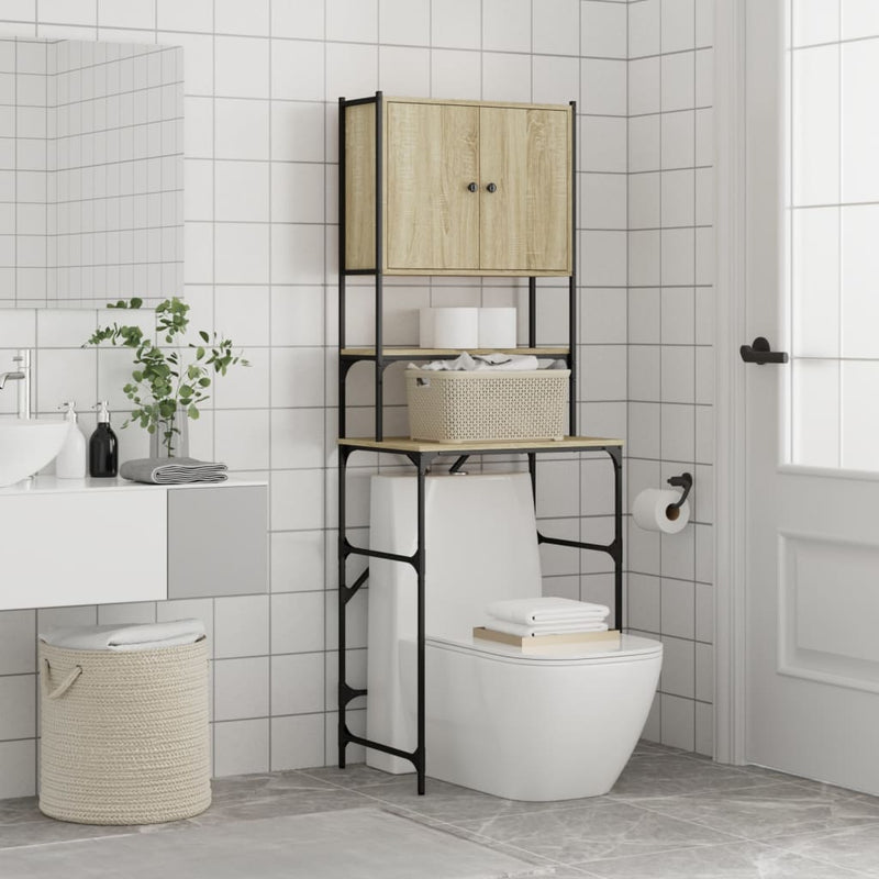 vidaXL Washing Machine Cabinet Sonoma Oak 68x48.5x194 cm Engineered Wood