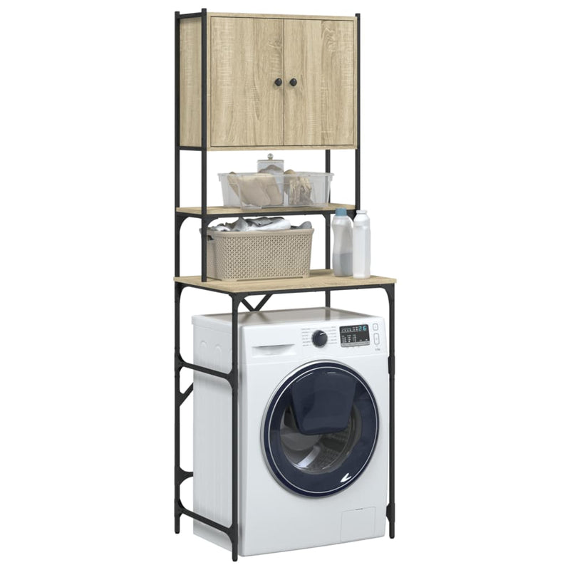 vidaXL Washing Machine Cabinet Sonoma Oak 68x48.5x194 cm Engineered Wood