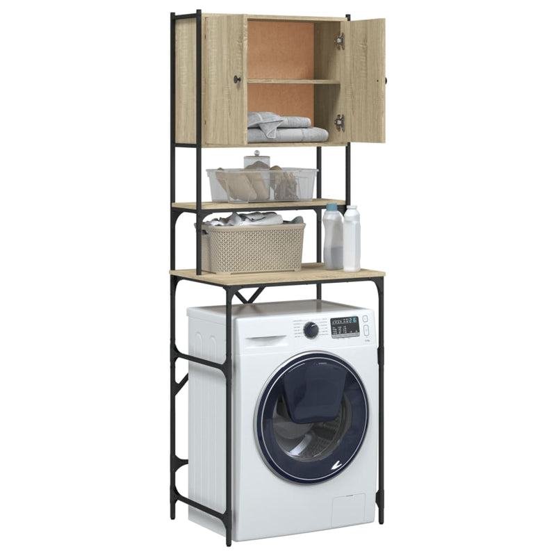 vidaXL Washing Machine Cabinet Sonoma Oak 68x48.5x194 cm Engineered Wood