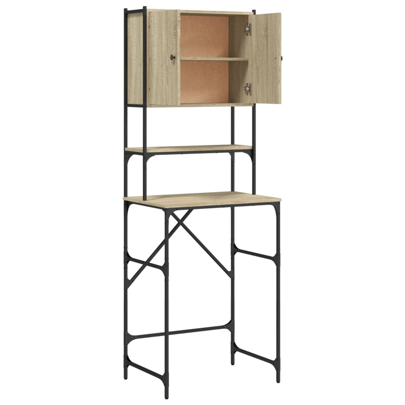 vidaXL Washing Machine Cabinet Sonoma Oak 68x48.5x194 cm Engineered Wood
