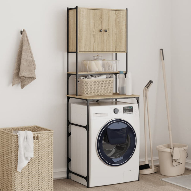 vidaXL Washing Machine Cabinet Sonoma Oak 68x48.5x194 cm Engineered Wood
