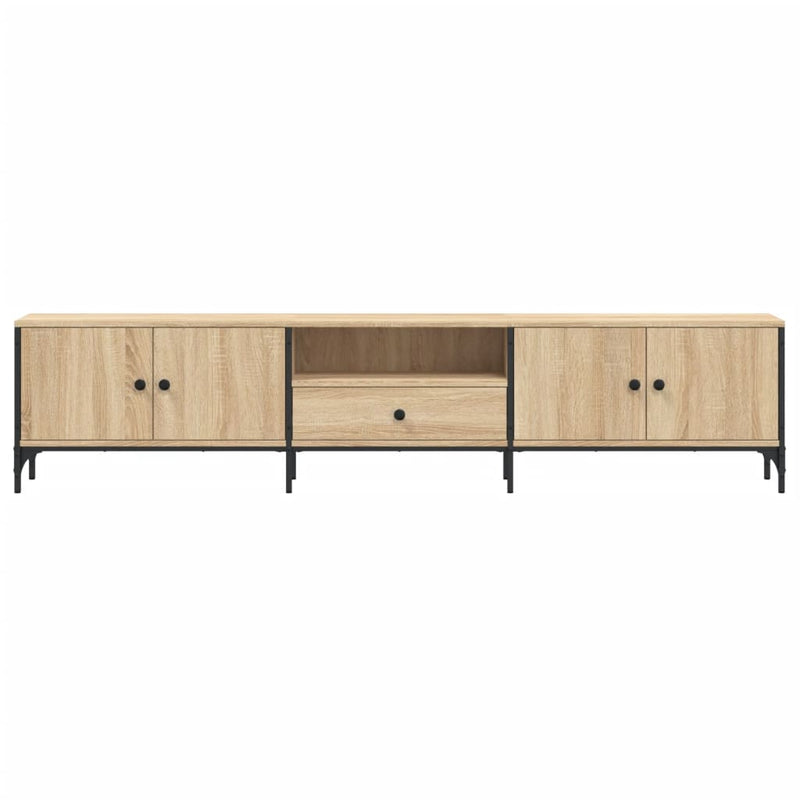vidaXL TV Cabinet with Drawer Sonoma Oak 200x25x44 cm Engineered Wood