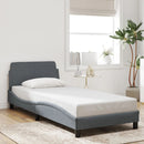 vidaXL Bed Frame "Dover" Dark Grey 90x190 cm Velvet