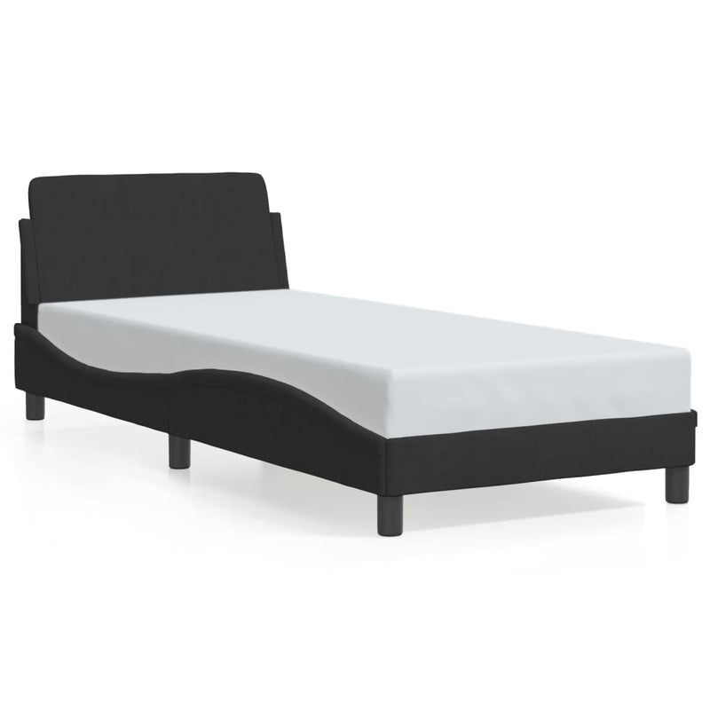 vidaXL Bed Frame "Dover" Black 90x190 cm Velvet