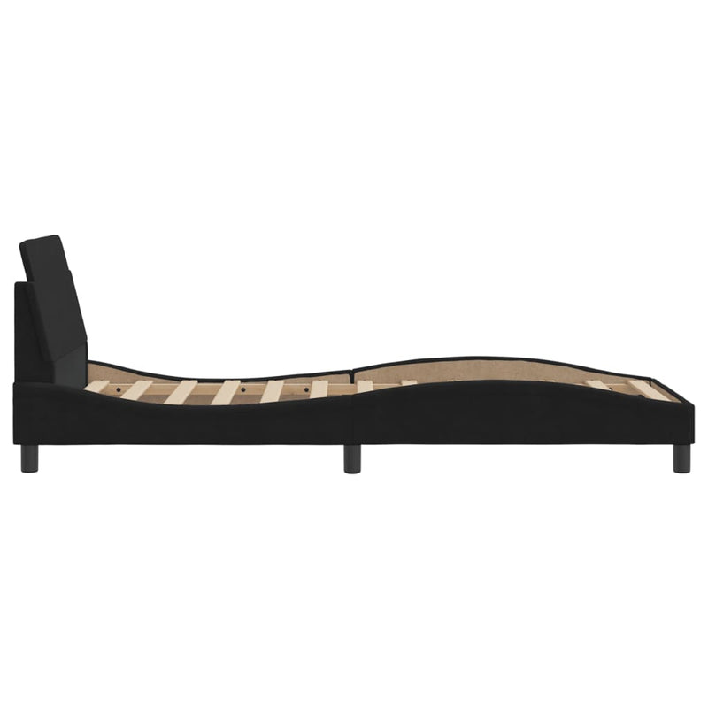vidaXL Bed Frame "Dover" Black 90x190 cm Velvet