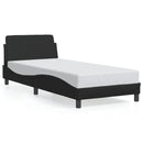 vidaXL Bed Frame "Dover" Black 90x190 cm Faux Leather