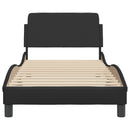 vidaXL Bed Frame "Dover" Black 90x190 cm Faux Leather