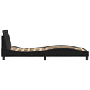vidaXL Bed Frame "Dover" Black 90x190 cm Faux Leather