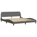 vidaXL Bed Frame "Dover" Dark Grey 180x200 cm King Fabric