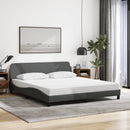 vidaXL Bed Frame "Dover" Dark Grey 180x200 cm King Fabric
