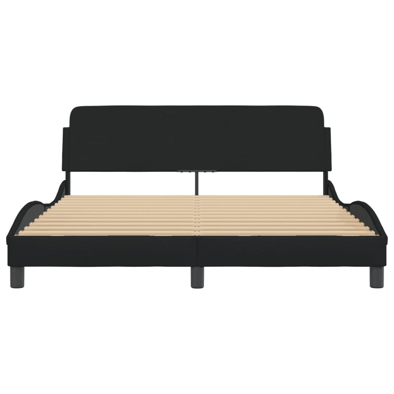 vidaXL Bed Frame "Dover" Black 152x203 cm Queen Fabric