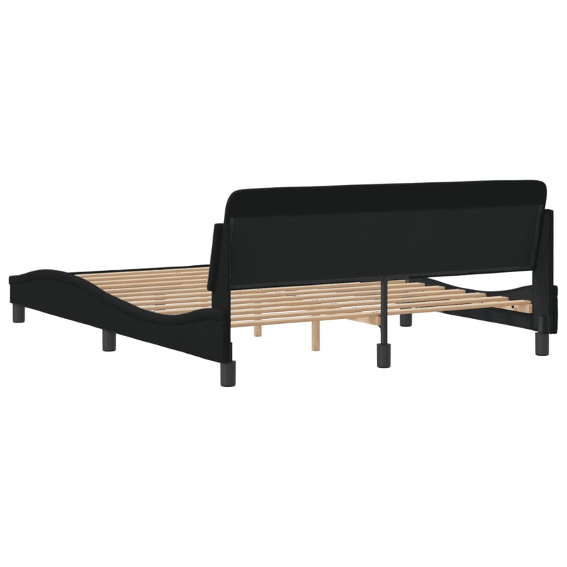 vidaXL Bed Frame "Dover" Black 152x203 cm Queen Fabric