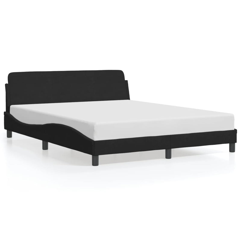 vidaXL Bed Frame "Dover" Black 152x203 cm Queen Velvet