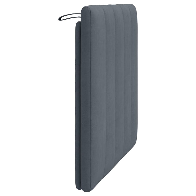 vidaXL Headboard Cushion "Hanko" Dark Grey 90 cm Velvet