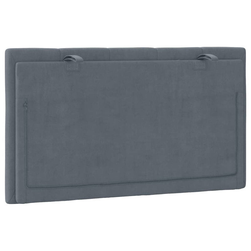 vidaXL Headboard Cushion "Hanko" Dark Grey 90 cm Velvet