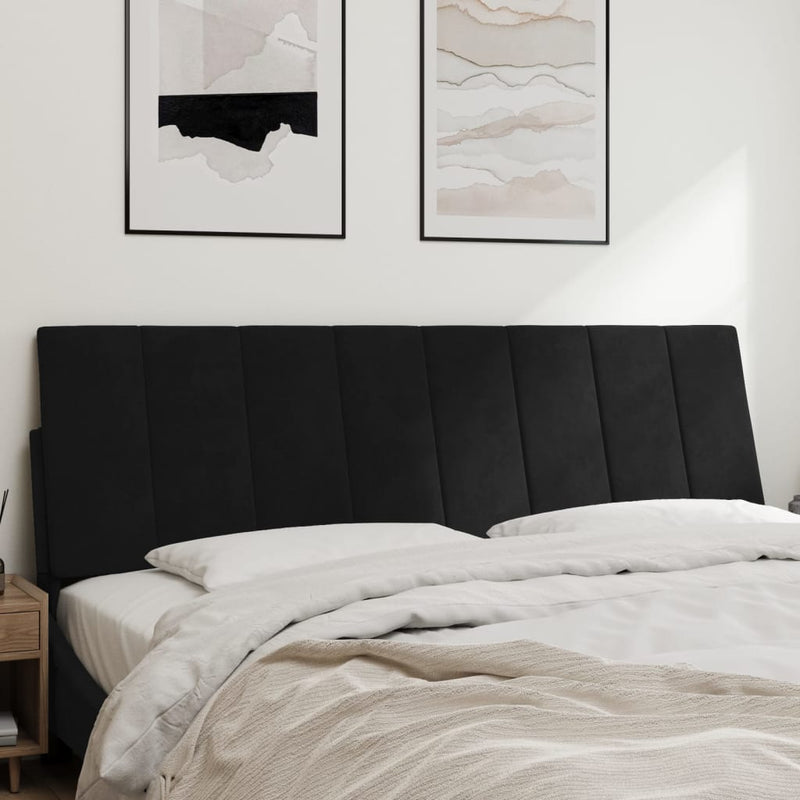vidaXL Headboard Cushion "Hanko" Black 153 cm Velvet