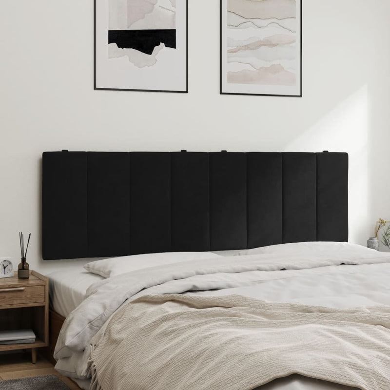 vidaXL Headboard Cushion "Hanko" Black 153 cm Velvet