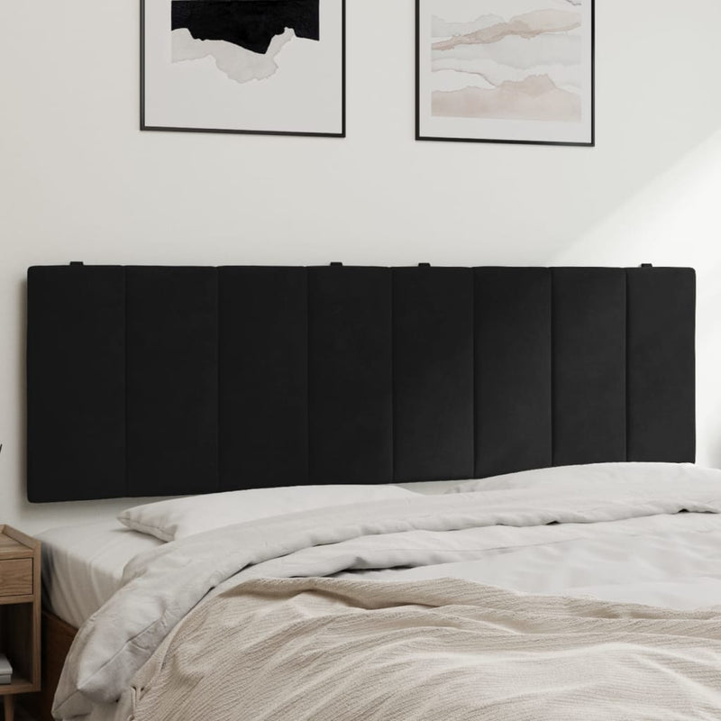 vidaXL Headboard Cushion "Hanko" Black 153 cm Velvet