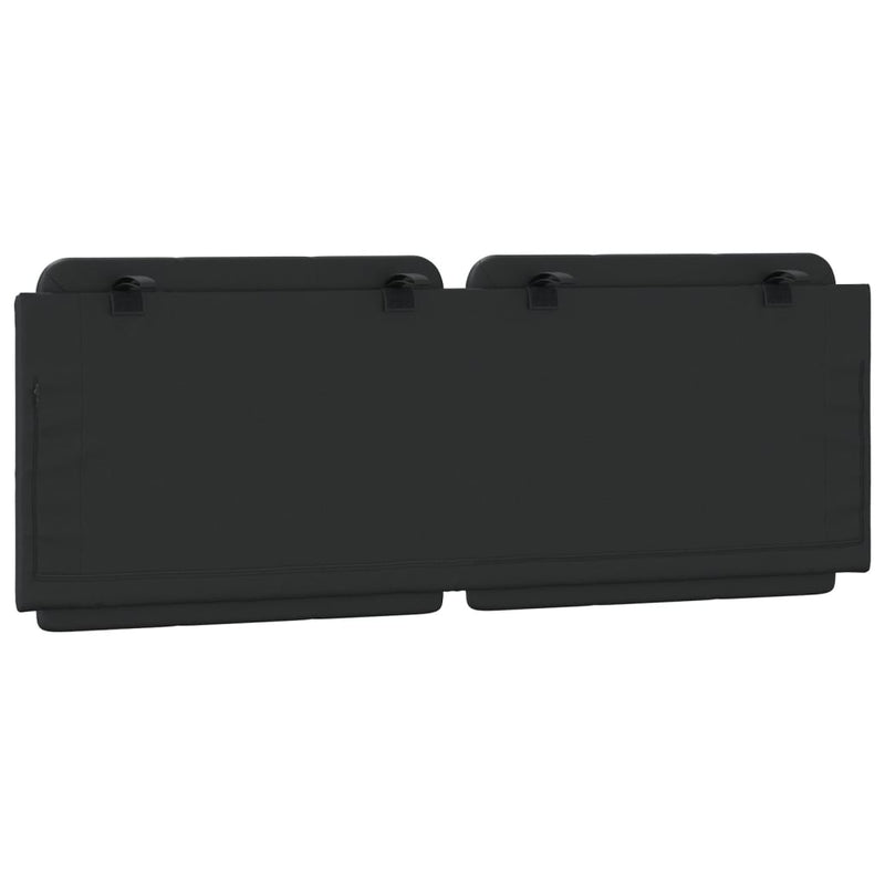 vidaXL Headboard Cushion "Zadar" Black 137 cm Double Faux Leather
