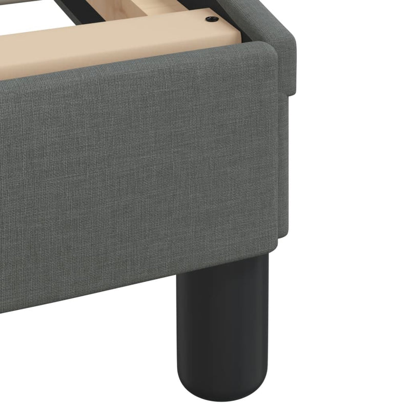 vidaXL Bed Frame without Mattress "Hvar" Dark Grey 152x203 cm Queen Fabric