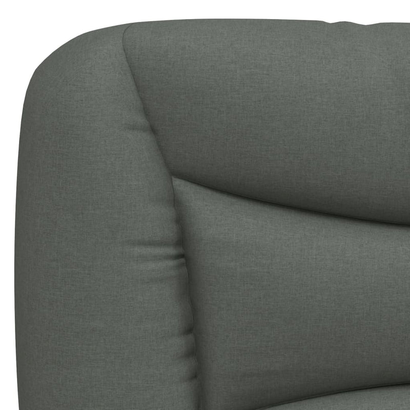 vidaXL Bed Frame without Mattress "Hvar" Dark Grey 152x203 cm Queen Fabric