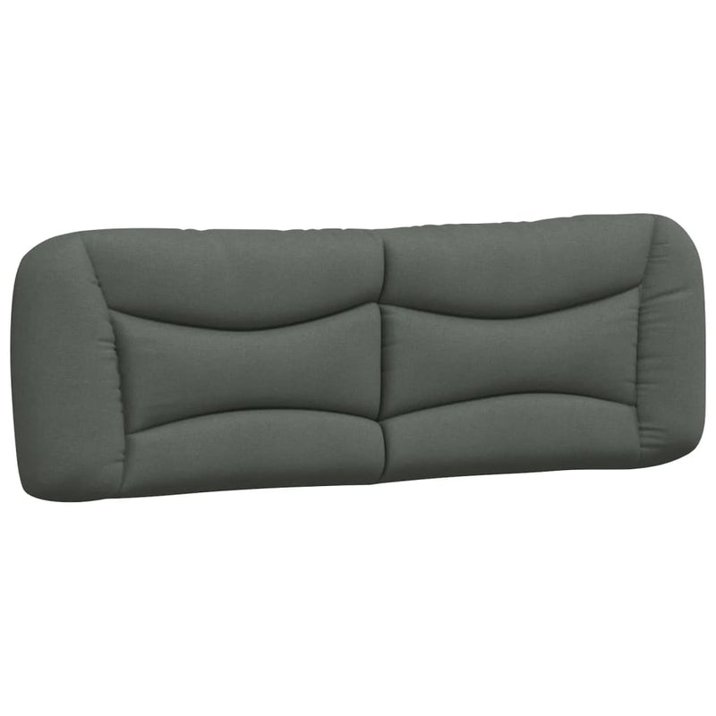 vidaXL Bed Frame with LED without Mattress "Hvar" Dark Grey 152x203 cm Queen Fabric