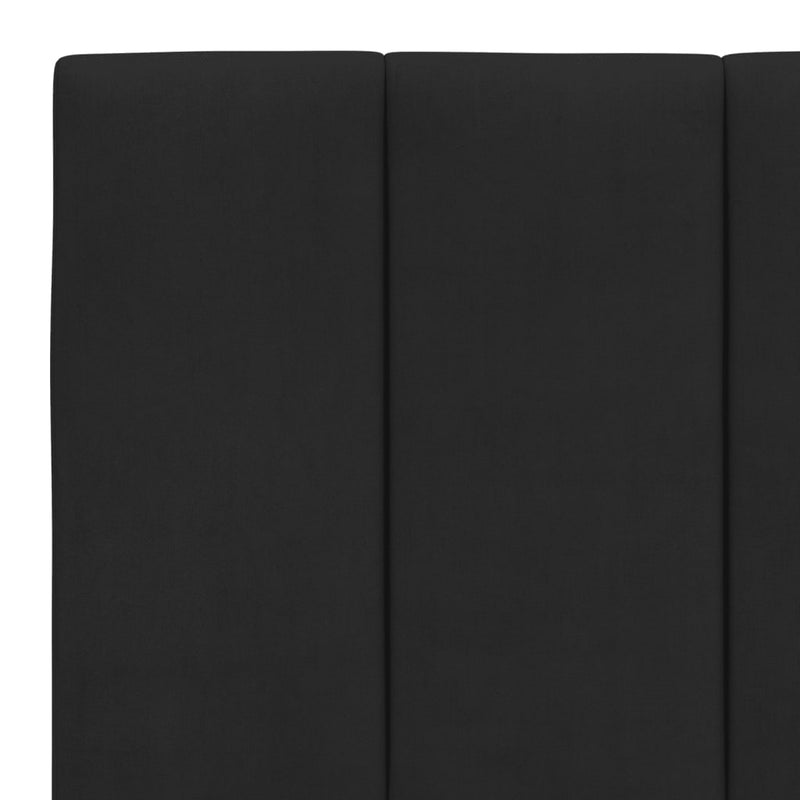 vidaXL Bed Frame with LED without Mattress "Hanko" Black 152x203 cm Queen Velvet