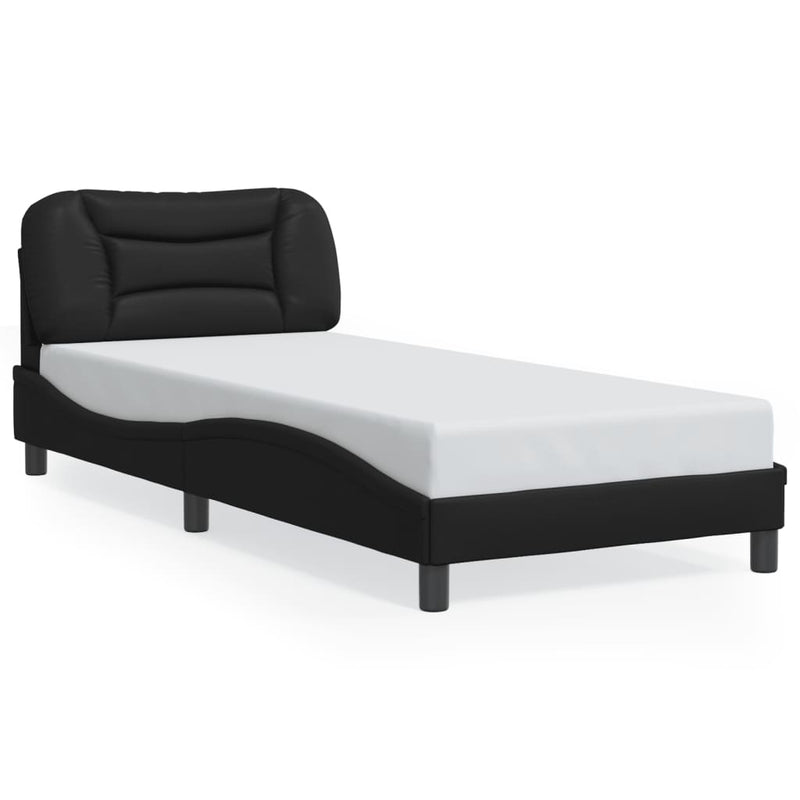 vidaXL Bed Frame with LED without Mattress "Hvar" Black 90x190 cm