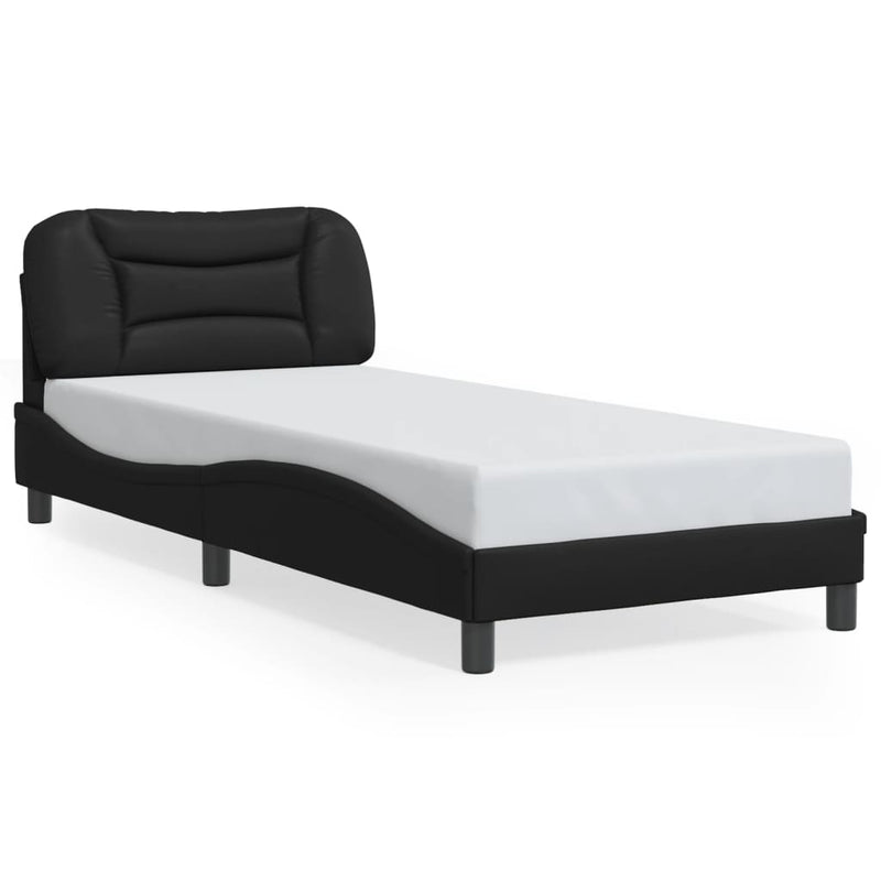 vidaXL Bed Frame with LED without Mattress "Hvar" Black 90x190 cm