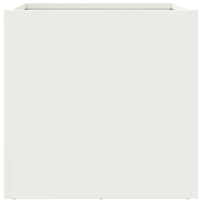 Planters 2 pcs White 32x30x29 cm Steel