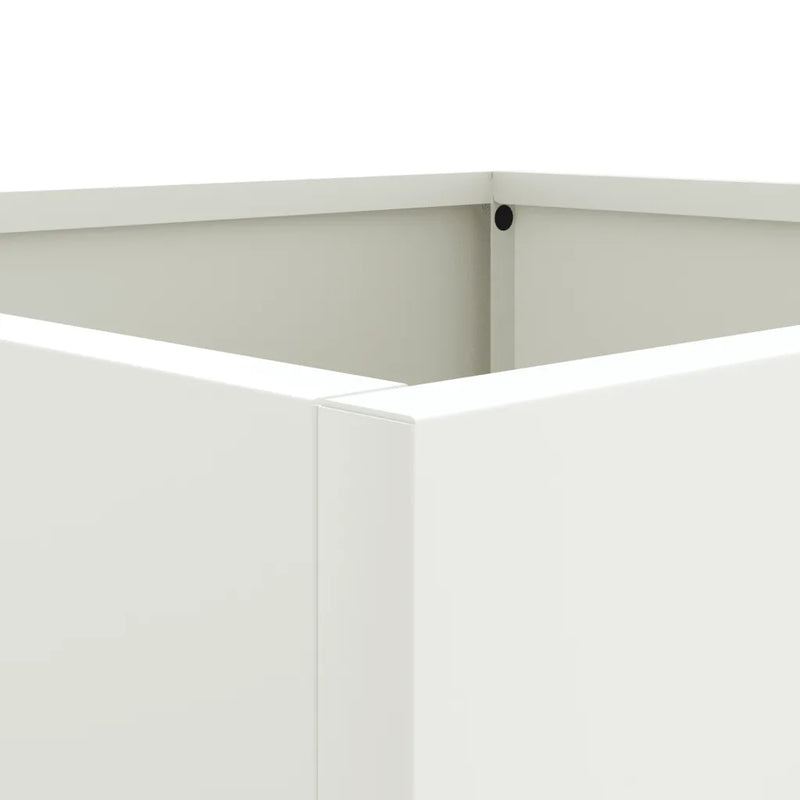 Planters 2 pcs White 32x30x29 cm Steel