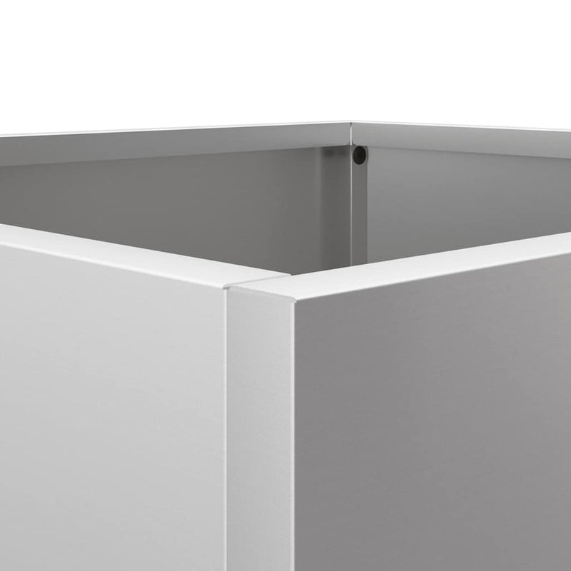 vidaXL Planters 2 pcs Silver 32x30x29 cm Galvanised Steel
