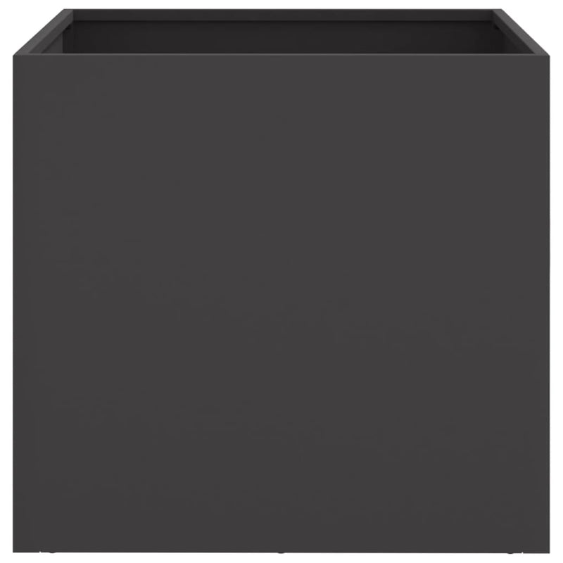 vidaXL Planters 2 pcs Black 49x47x46 cm Steel