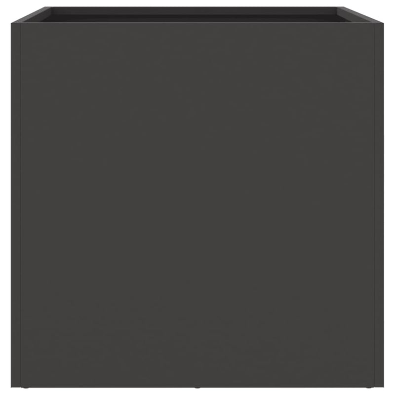 vidaXL Planters 2 pcs Black 49x47x46 cm Steel