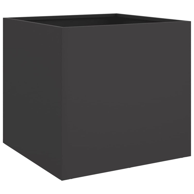vidaXL Planters 2 pcs Black 49x47x46 cm Steel