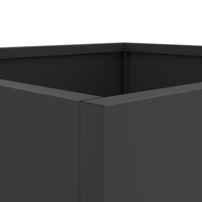 vidaXL Planters 2 pcs Black 49x47x46 cm Steel