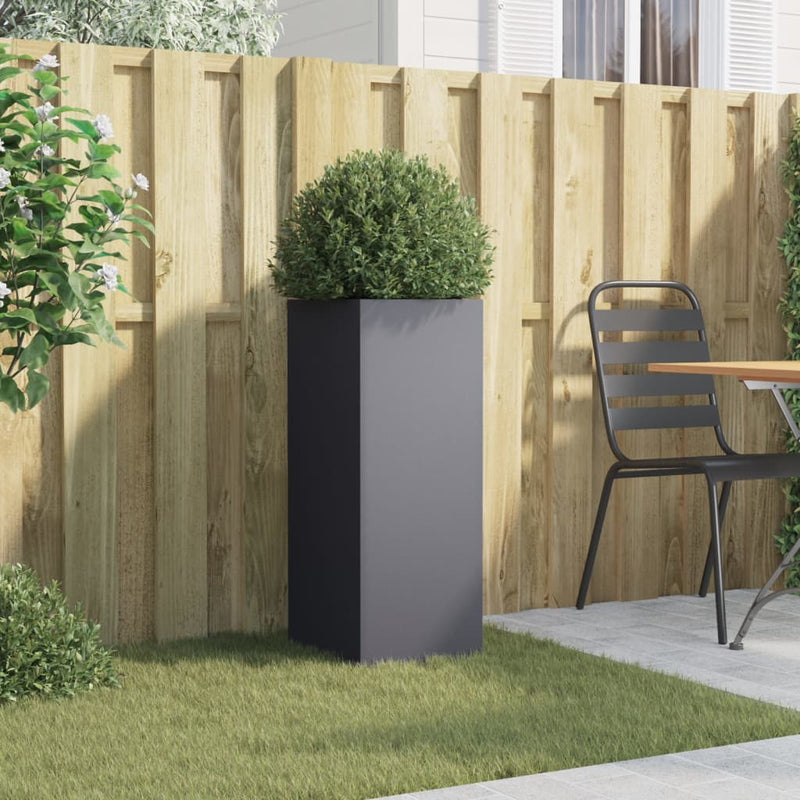 vidaXL Planter Anthracite 32x29x75 cm Steel