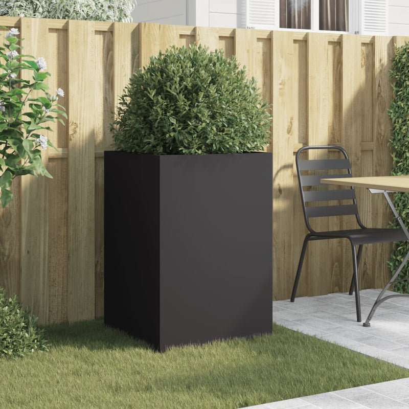 Planter Black 52x48x75 cm Steel