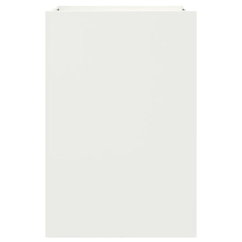 Planter White 52x48x75 cm Steel